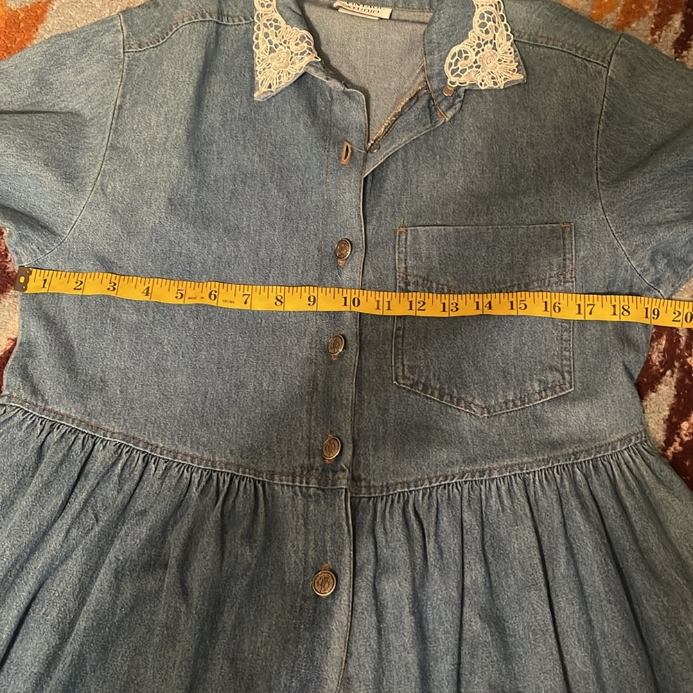 NEW. Vintage Studio, Denim Dress, M. Button up. - Picture 15 of 16